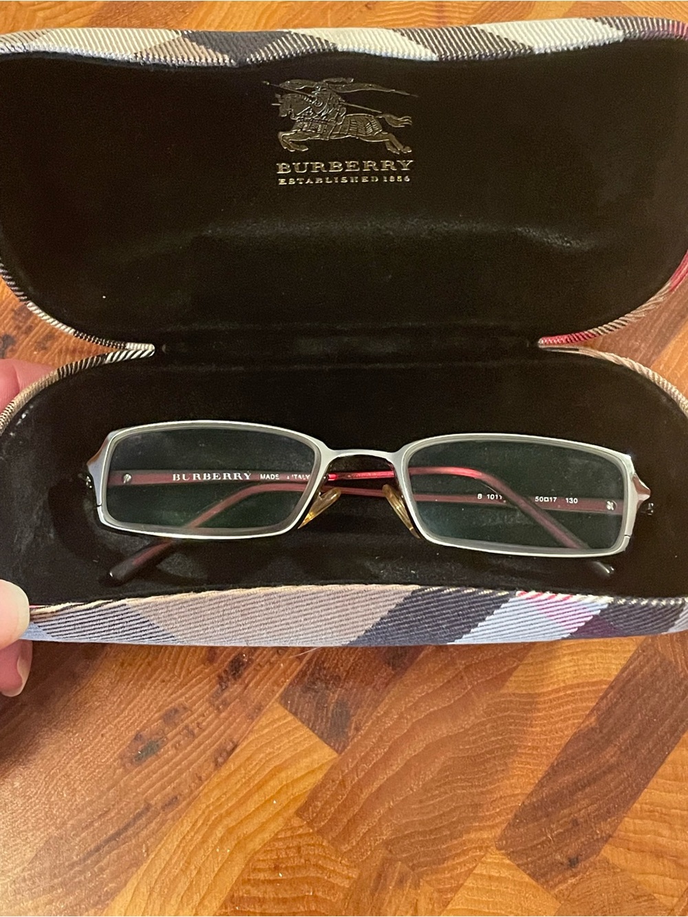 Vintage Burberry Eyeglasses Frames. Metal & Plastic. Gold & Brown. B 1011. Used